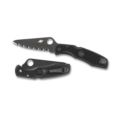 Spyderco Spyderco 2160746 Para 3 Folder Black G-10 Black Plain Edge Knife 2160746